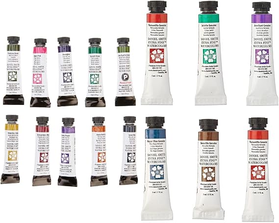 DANIEL SMITH Jean Haines Master Artist Watercolor Set (10 x 5ml tubes) + DANIEL SMITH PrimaTek Introductory Watercolor Set (6 x 5ml tubes)