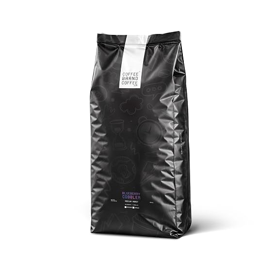 Coffee Brand Coffee Blueberry Cobbler Medium Roast Arabica Flavored Whole Bean Coffee | Rich Blueberry Aroma with Warm Spice | 5lb