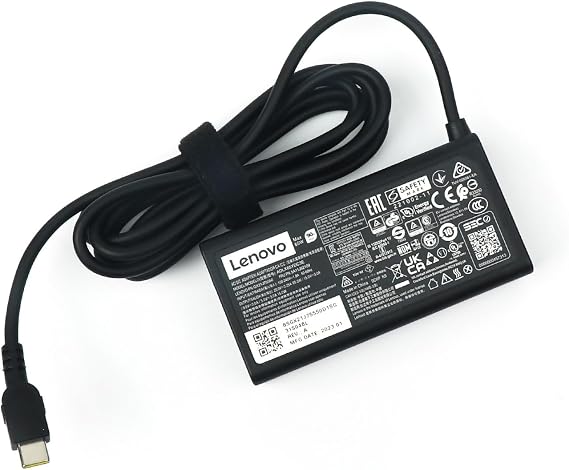Lenovo Laptop Charger 65W Watt USB Type C(USB-C) AC Power Adapter - ThinkPad X1 Carbon Gen 11,E16, ADLX65YDC3E