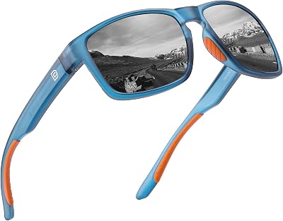 DUCO Polarized Sunglasses for Men and Women Retro Square UV400 Protection Lightweight Frame Driving Sun Glasses DC6288