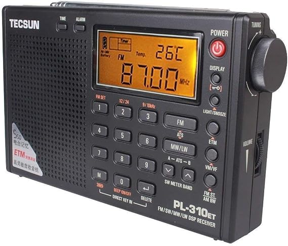 Tecsun PL-310ET World Radio, Black