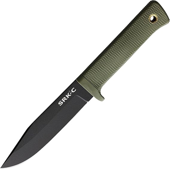 Cold Steel SRK Compact Fixed Blade Knife 5" Clip Point SK-5 Black Blade Kray-Ex Handle OD Green