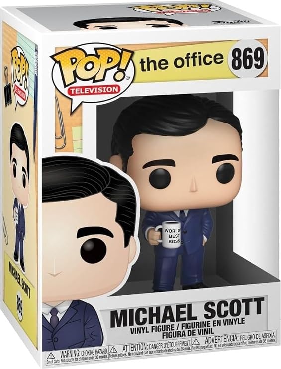 Funko Pop TV: The Office - Michael Scott - Collectable Vinyl Figure - Gift Idea - Official Merchandise - Toys for Kids & Adults - Comedy Fans - Model Figure for Collectors and Display | Official Comedy Merch - Collectable Vinyl Figurine for Shelf Display - Birthday Gift Idea for Fans and Collectors