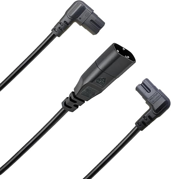 Power Cord Replacement for Apple TV, C8 to Dual C7 Y-Splitter Cable Adapter, Power Supply from TV Directly