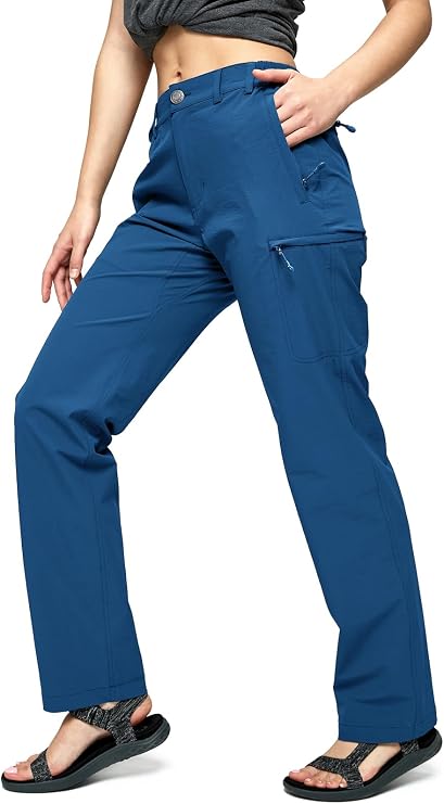 MIER Women's Quick Dry Hiking Pants with 6 Pockets, Lightweight