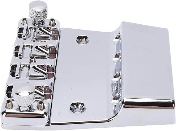 Bass Bridge, 4 String Adjustable Zinc Alloy with Brass Saddles 18mm String Spacing for Rickenbacker