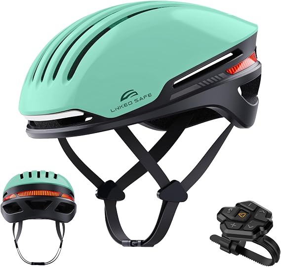 Bike Helmet with Bluetooth, Smart Bike Helmet for Adults Men Women with Built-in Speakers, Auto Brake Blinker, Front and Rear LED Turn Signals Remote Control, Smart Cycling Helmet.