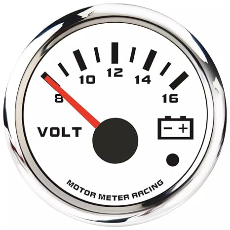MOTOR METER RACING 52mm 2-1/16" W Pro Series 12V Volt Gauge Voltmeter