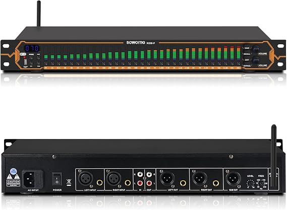 Equalizer for Home Stereo Audio Systems Professional 31 Band Graphics Equalizer in Rack Mount Design Digital Studio EQ with Spectrum Analyzer Display and Noise Reduction