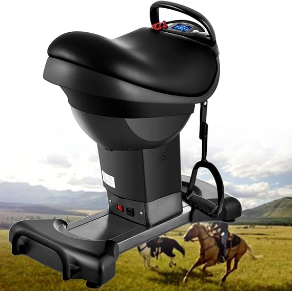 Electric Horse Riding Machine,Abdominal Exercise Machine,Horse Riding Exercise Machine,for Gymnasium, Indoor Club(Black)(Black)(Black)