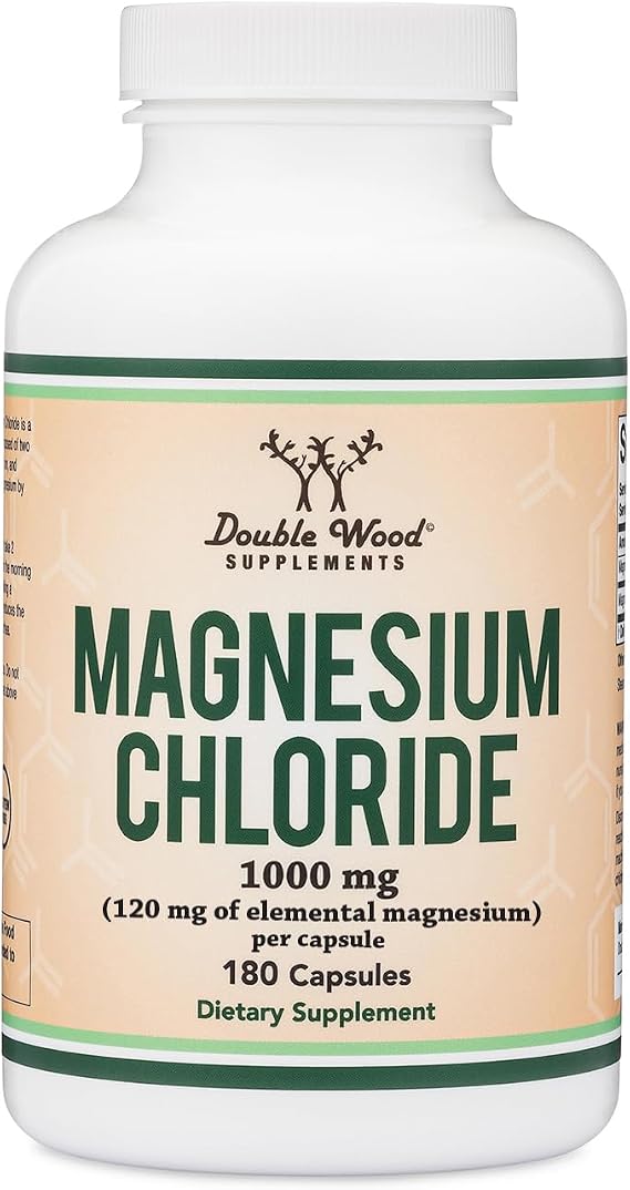 Magnesium Chloride 1,000mg, Sleep, Muscle + Digestion Support, 180 Capsules