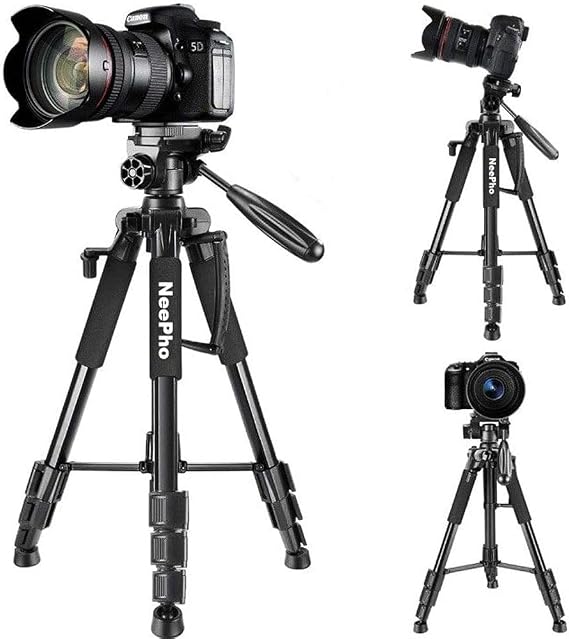 coverzone Professional NP-8850 Adjustable 175cm Tripod with Camera and Phone Stand