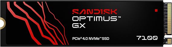 SanDisk Optimus GX 7100 NVMe SSD 4TB, Up to 7,250MB/s Read Speeds