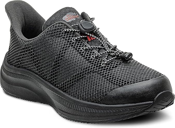 Dr. Comfort Jay Mens Hands-Free Slip-On Athletic Walking Shoes, Diabetic Orthopedic Sneakers with Arch Support
