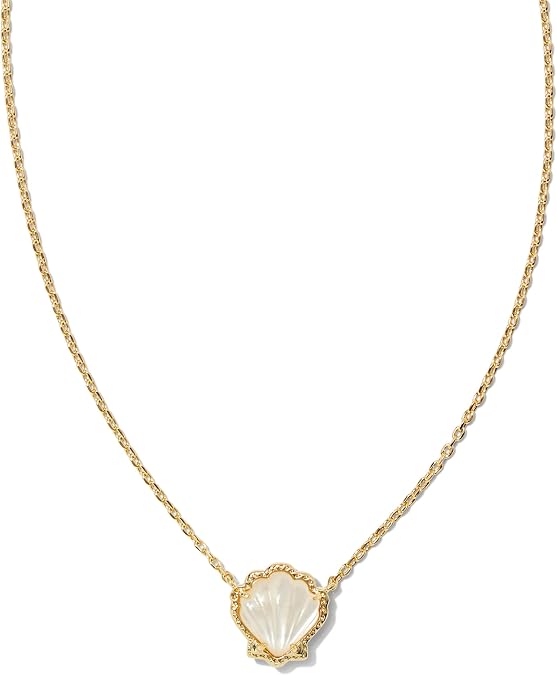 Kendra Scott Brynne Shell Short Pendant Necklace, Fashion Jewelry for Women