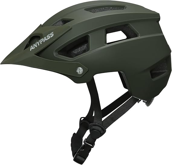 Bike Helmet Men Women, Lightweight MTB Cycle Helmet with Detachable Visor, Adjustable Mountain Road Bicycle Helmet with Dial Fit, Safety Certified Cycling Helmet for Adult Youth