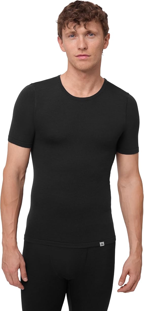 DANISH ENDURANCE Merino Wool Baselayer T-Shirt for Men, Breathable | Merino Wool Baselayer T-Shirt, Breathable & Moisture-Wicking with Soft, Itch-Free Feel for Hiking, Skiing & Layering