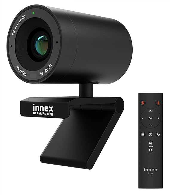 Innex C570 120 Wide Angle Webcam 4K with AI Tracking and Auto-Framing