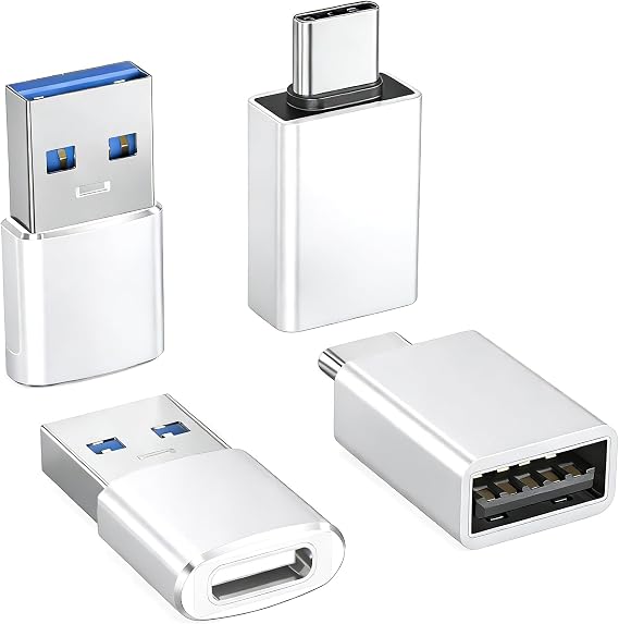 Basesailor USB to USB C Adapter 4Pack USB C to USB A 3.0 Charger Converter