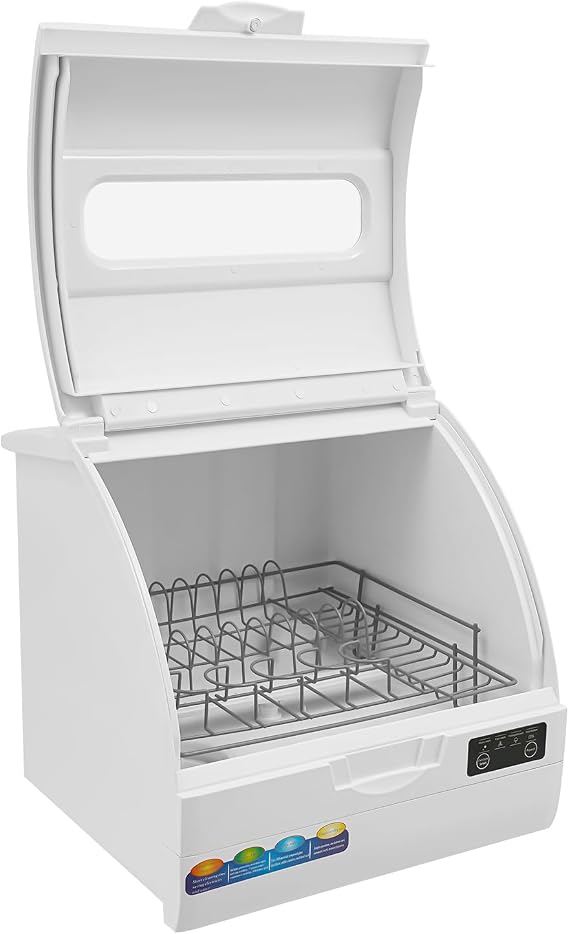 1200W Portable Countertop Dishwasher with 5 Programs,360 Dual Spray 162F High-Temp& Air-Refresh Function and Touch Screen for Small Apartments, Dorms and RVs (1200W)