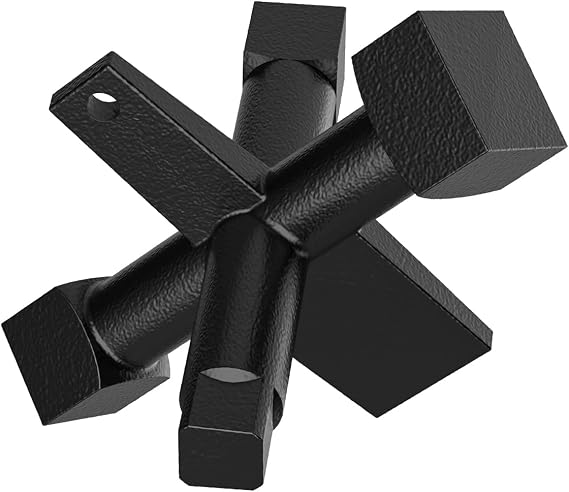 6 Way Cleanout Plug Wrench Replacement for Pasco J40042,Black