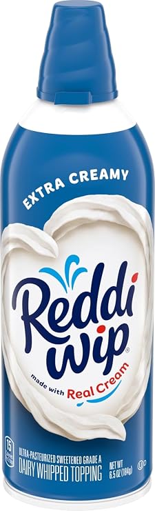 Reddi-wip Extra Creamy Whipped Topping Made with Real Cream, 6.5 oz. Spray Can