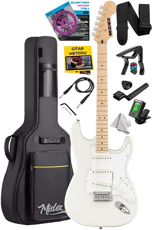 Midex RPH-30WH Maple Keyboard Strat Case FAQ Electric Guitar Set