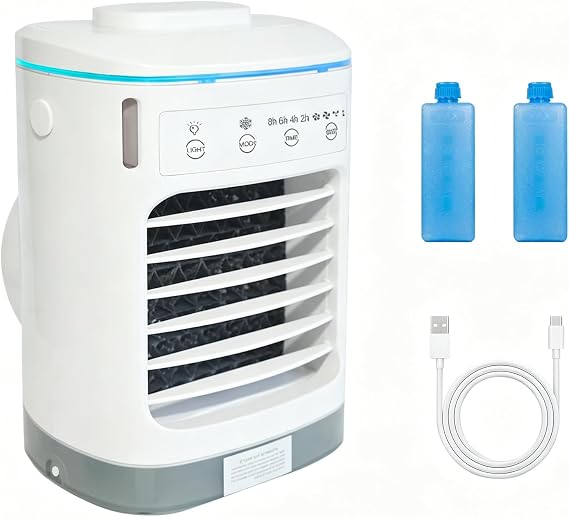 Portable Air Conditioners, 900ML Mini Portable AC,Mini Air Conditioner Fan | 4 Speeds Portable Cooler Fan for Desk, Home, Office, Bedroom, Camping Car