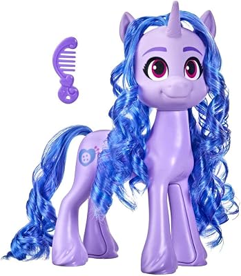 My Little Pony: A New Generation Mega Movie Friends Izzy Moonbow -- 8-Inch Purple Pony Toy with Comb