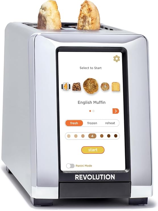 Revolution R180S High-Speed Touchscreen Toaster, 2-Slice Smart Toaster with Patented InstaGLO Technology & Panini Mode