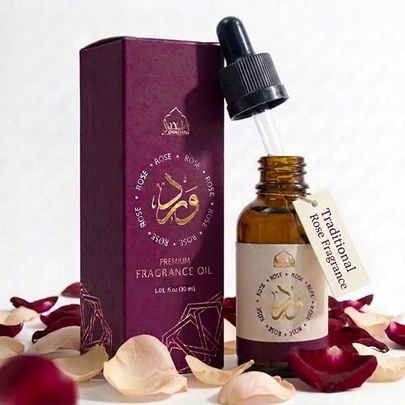 Rose Fragrance Oil by Dukhni, 30ml Gulab Aroma Oil, Traditional & Potent