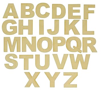 Wood Letters in The Arial Font, (Cutout) (L)