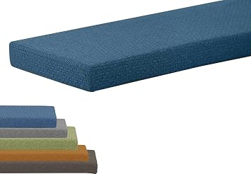 XMAYODS 5CM Thick Bench Cushion with Non-Slip Bottom, 50D High-Elastic Sponge Pad for Patio Furniture, Indoor Outdoor Chair & Sofa Seat Cushion(Blue,200x45cm x5cm Thick)