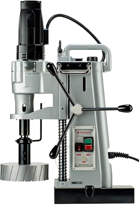Magnetic Drill Press - 3600W / 32.7A Portable Drilling Machine with 8" Annular Cut Capacity & Two Speed Gearbox - ECO.200