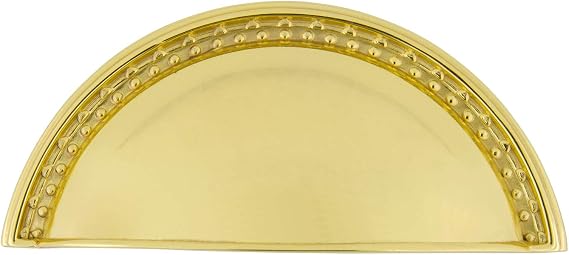 Nostalgic Warehouse Cup Pull Meadows in Polished Brass