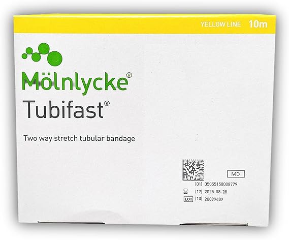 Molnlycke Tubifast Yellow Line with 2-Way Stretch 10.75cm x 10m 1/bx 2440