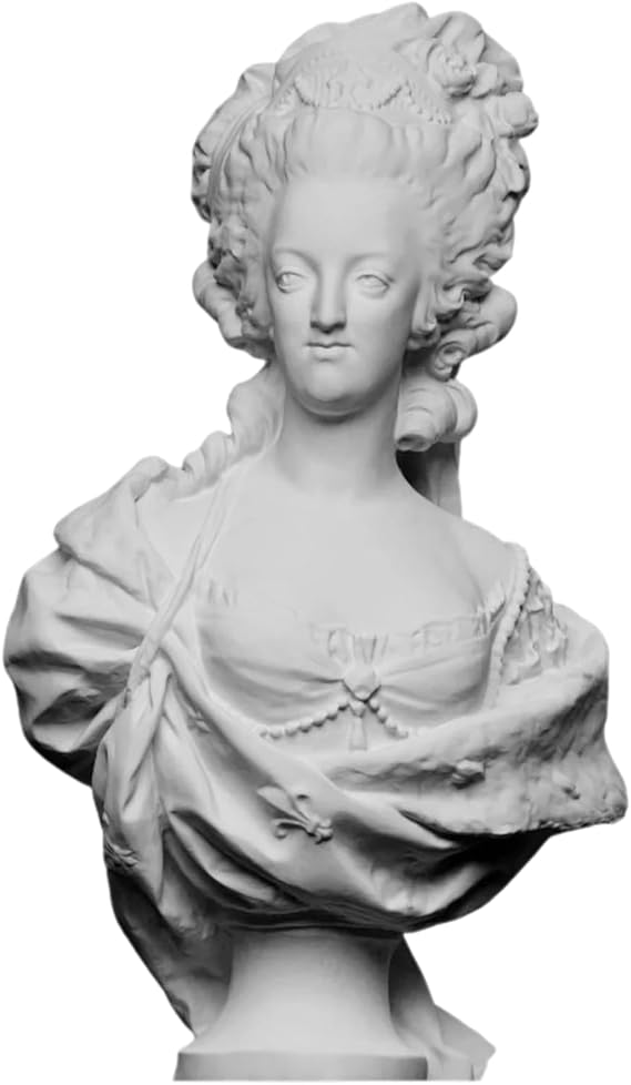 Marie Antoinette Queen Bust Alabaster Sculpture Greek Handmade Statue 17cm