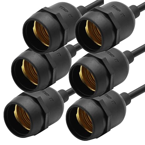Waterproof lamp Holder,Light Socket, E26 Bulb Socket, lamp Holder, Light Bulb Holder, Pendant Light, E26 Socket Socket, Outdoor Protection, IP65 Waterproof, high Temperature, Long Life Design (6)