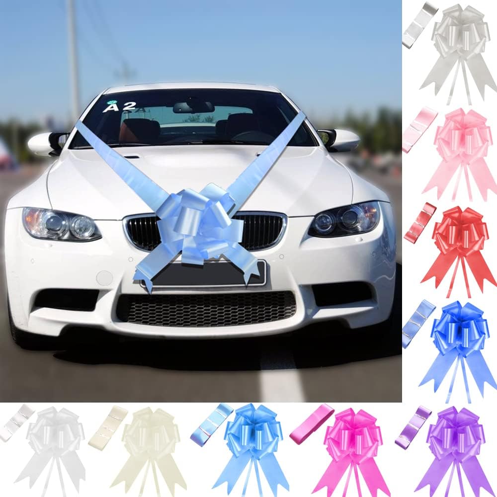 Time to Sparkle 1 Bow  7M Ribbon Wedding Car Ribbon Decoration Kit Wrapping Large Bow Baby Blue