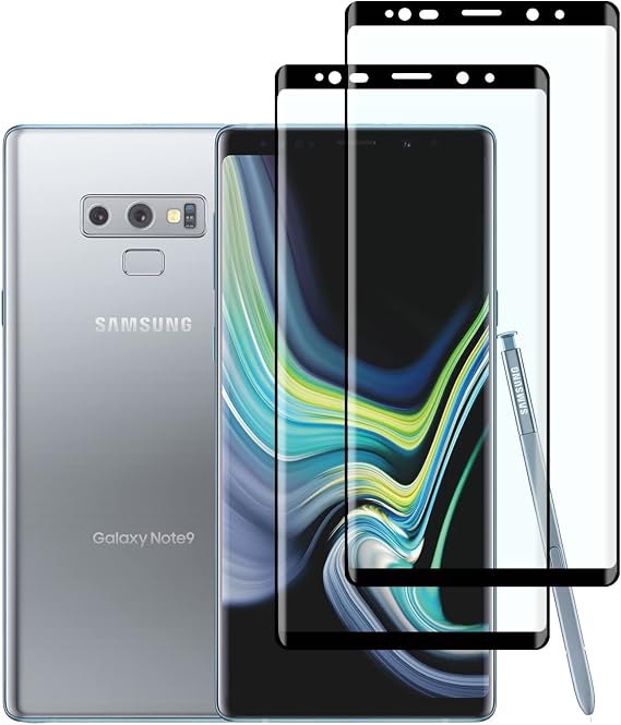 Pack of 2 Tempered Glass Screen Protector for Samsung Galaxy Note 9 3D Full Coverage [9H Hardness] [Anti-Scratch] [No-Bubble] Screen Protector Compatible with Samsung Galaxy Note 9