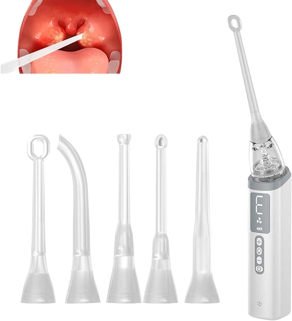 Electric Tonsil Stone Remover Kit 3 Mode Tonsil Stone Cleaner Instant Suction Tool, Easy to Use, Fresh Breath, Mouth Cleaning Oral Care(08#)