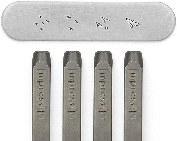 ImpressArt - Birds Signature Metal Design Stamp Pack, 6mm