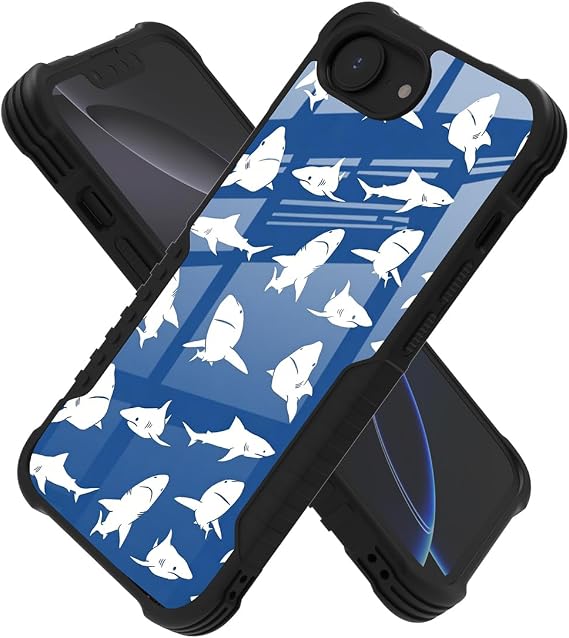 Protective Case Compatible with iPhone 16e - Blue Shark