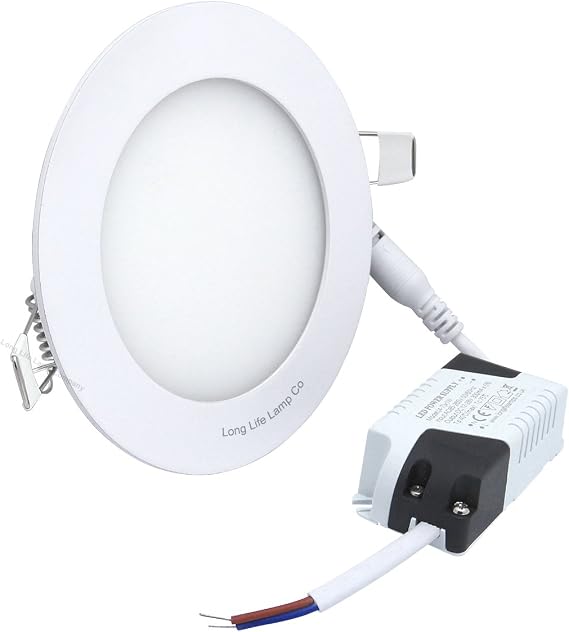 6W LED Round Recessed Ceiling Flat Panel Down Light Slim Lamp Warm White 3000k [Energy Class G]