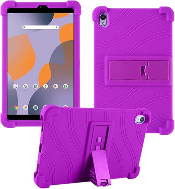 Case for Walmart Onn 8 inch Tablet 2024 Model (100135923), Kids Friendly Soft Silicone Adjustable Stand Cover for Onn 8 inch Gen 4 2024 Tablet Case (Purple)