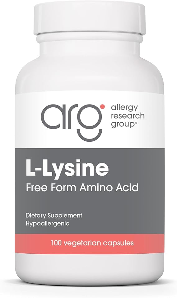 L-Lysine 500mg 100 Capsules by Allergy Research Group #70600