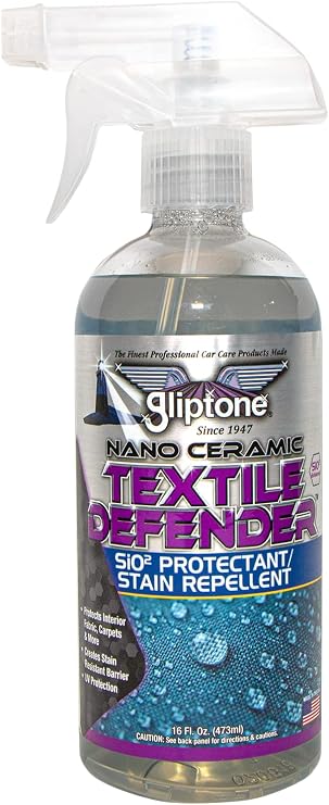 Gliptone Fabric Protectant and Stain Repellent Nano Ceramic Textile Defender, Maximum Protection from UV Damage, Wear and Spills for up to 12 Months with 1 Coat, 16 Fl Oz