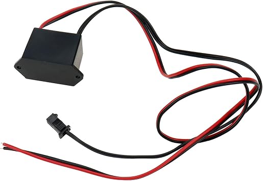 Modengzhe DC 12V EL Wire Inverter, 1-5M Electroluminescent Driver Unit for Neon Glow Cold Light Strip