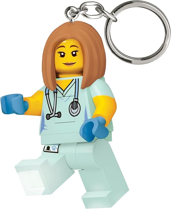 LEGO City Keychain Light - Veterinarian/Nurse (KE156H) Large 3 Inch Tall