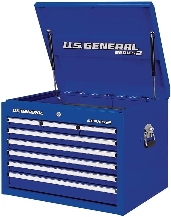 Harbor Freight U.S. GENERAL 26 In. Single Bank Top Chest (Blue)